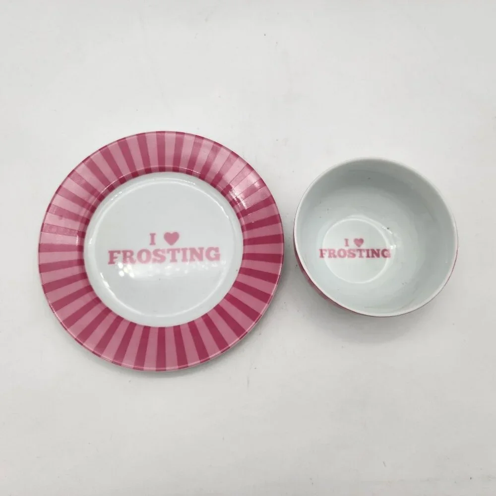 Cake Boss Bowl and Plate Set Pink - Picture 3 of 4